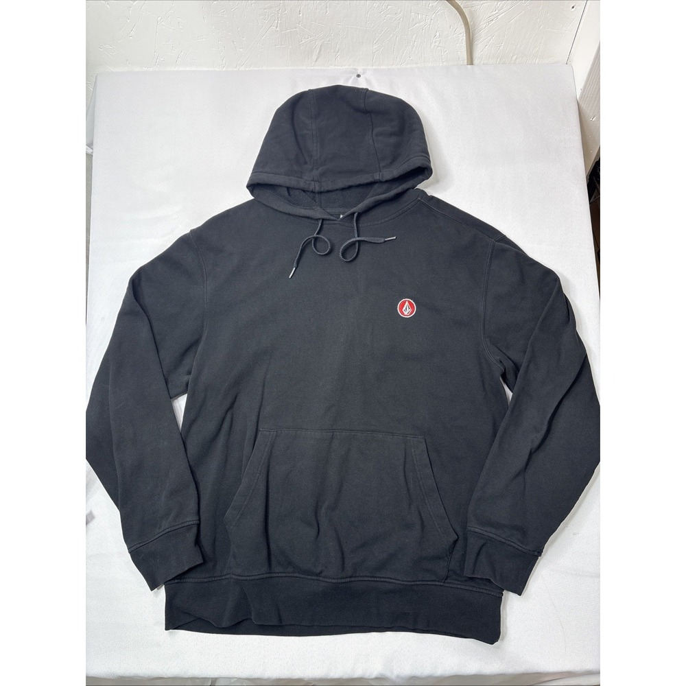 Volcom Hoodie Men's Large Black Stone True to This Skateboard Y2K 90s Grunge VTG